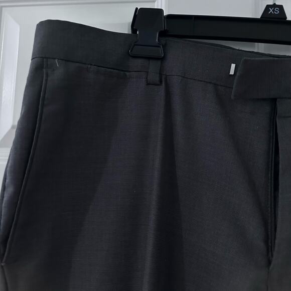 Louis Raphael Comfort Stretch Solid Skinny Fit Flat Front Dress Pant - Picture 8 of 9